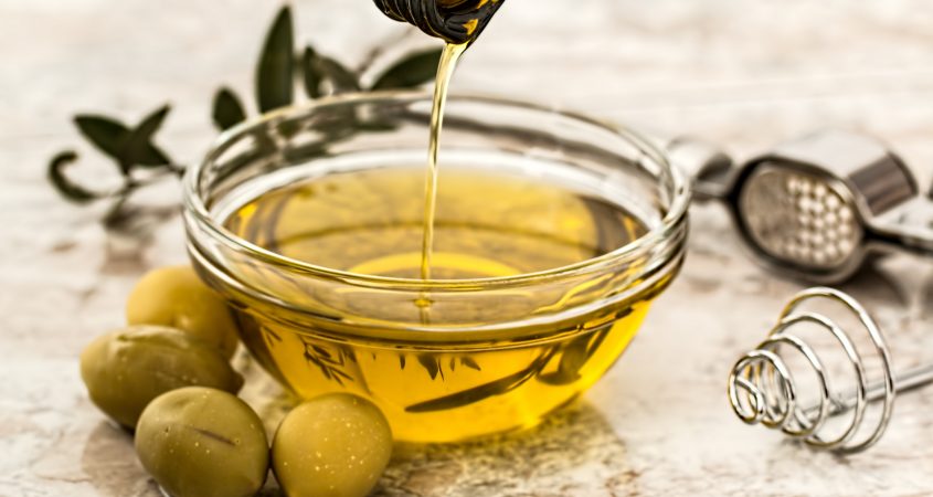 Olive oil in a dish