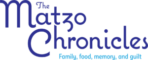 Logo for "The Matzo Chronicles - Family, Food, Memory and Guilt"